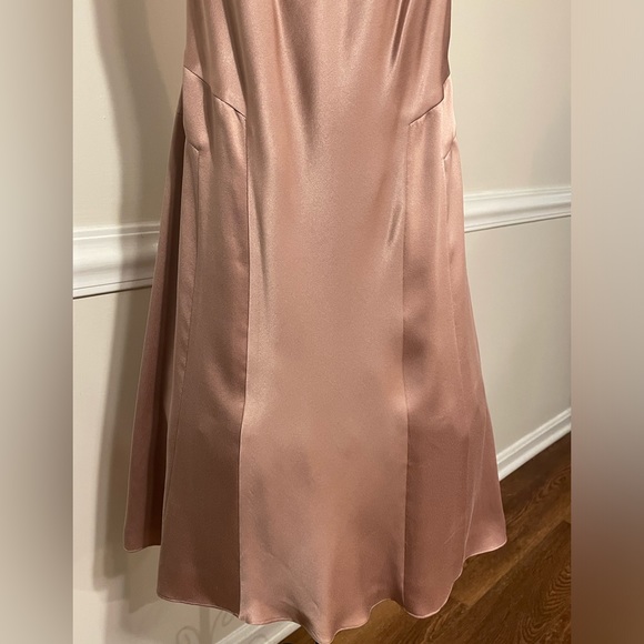 Silk Dress LOFT Short Women’s sz 4 Silk Dress Cocktail Dress Wedding Black Tie - Picture 3 of 15